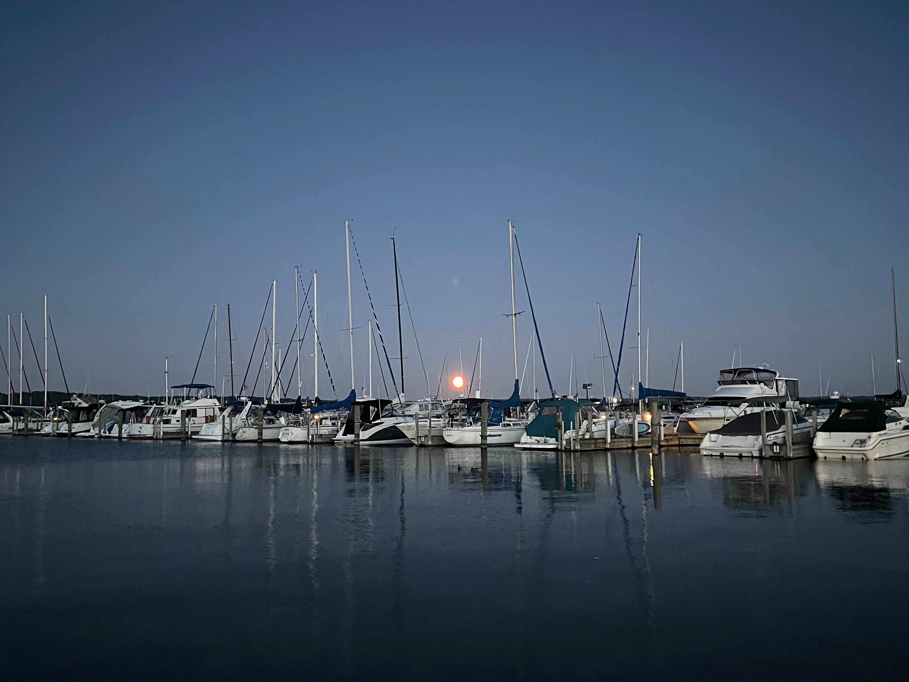 Lovely views of the giant moon in northern Michigan (2022)