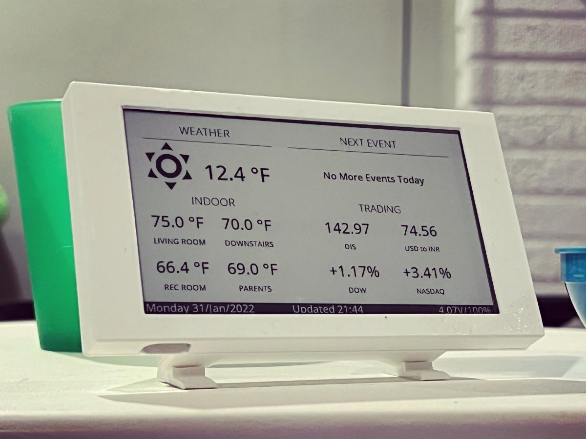 Recipe: Low power, readable data display using a LilyGo T5